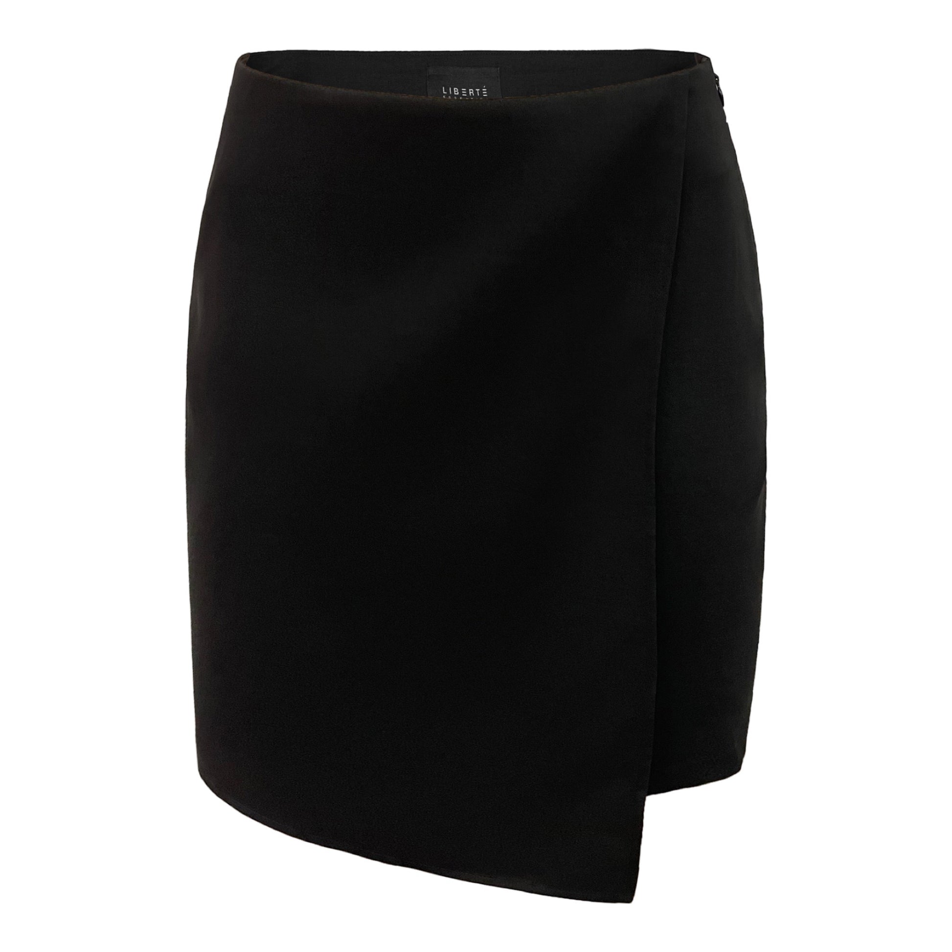 Liberte - Winnie - Wrap - mini - skirt - Black - Merle og Wilde ApS