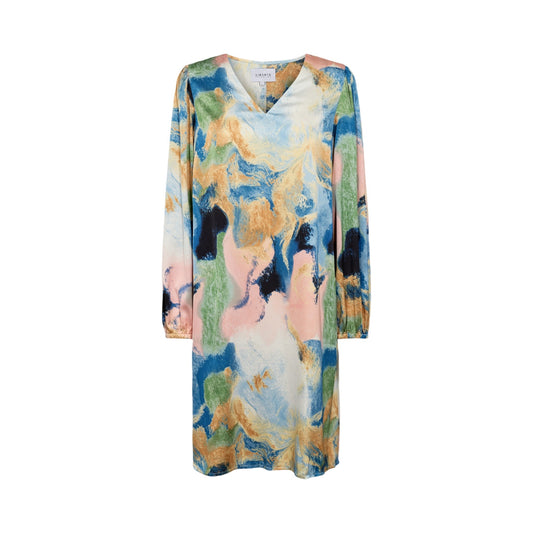 Liberte - Pam - dress - Blue Gold Marble - Merle og Wilde ApS