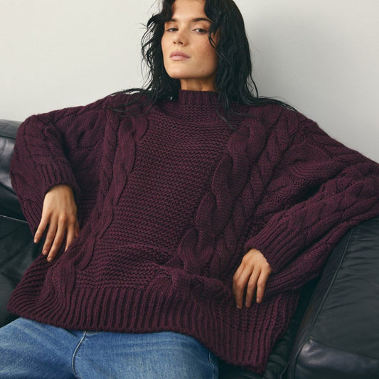 Noella - Lisbeth knit - Burgundy - Merle og Wilde ApS