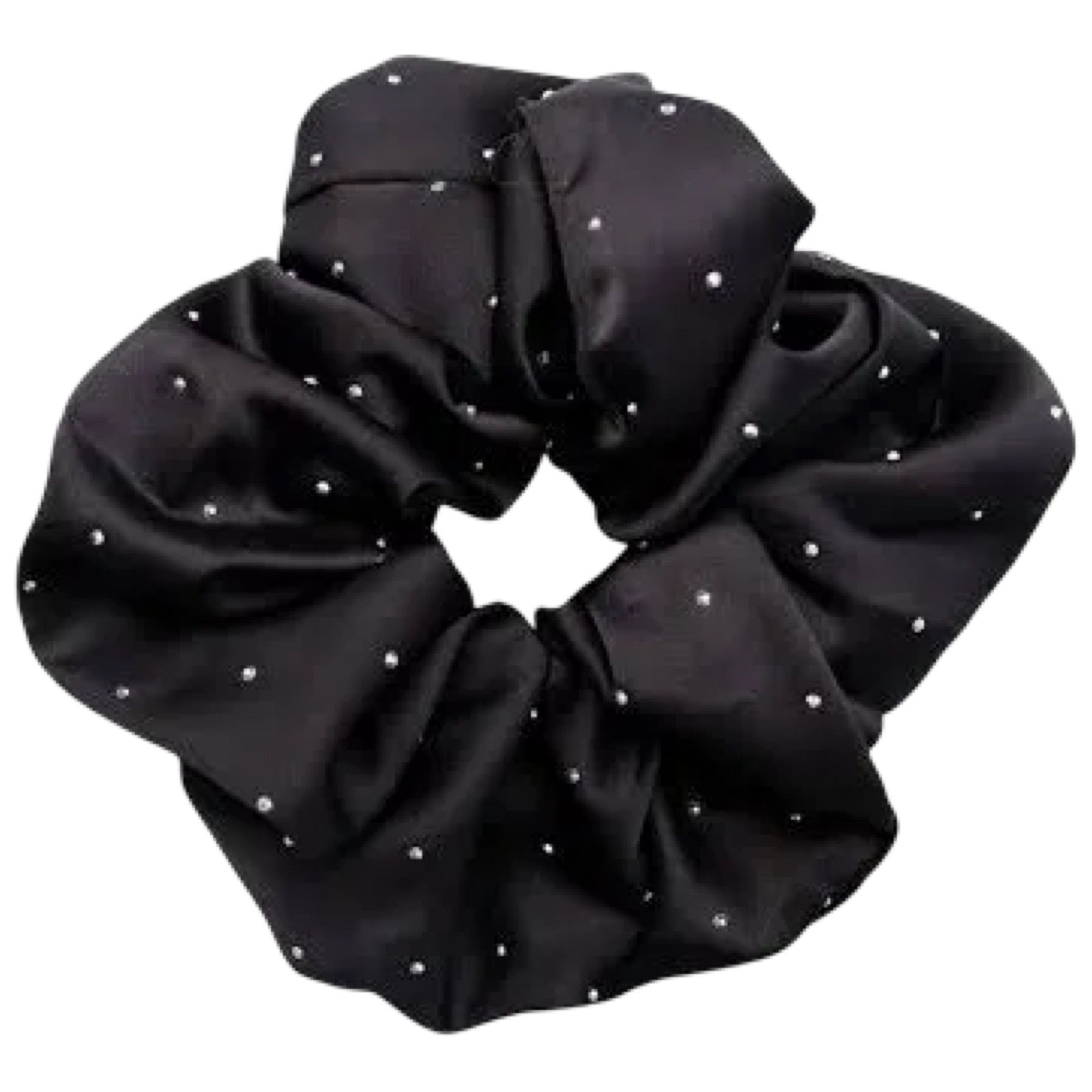 Black colour - BCtamara Scrunchie rinestone - 2 farver // Black or coffee - Merle og Wilde ApS