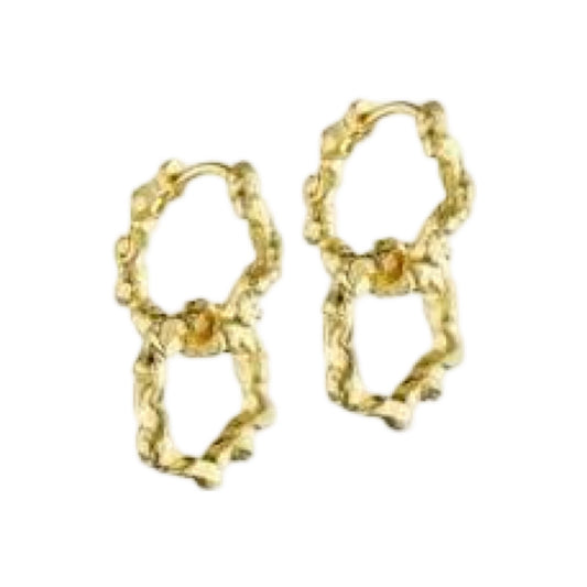 Pure by nat - Double foil earring - Goldplanted