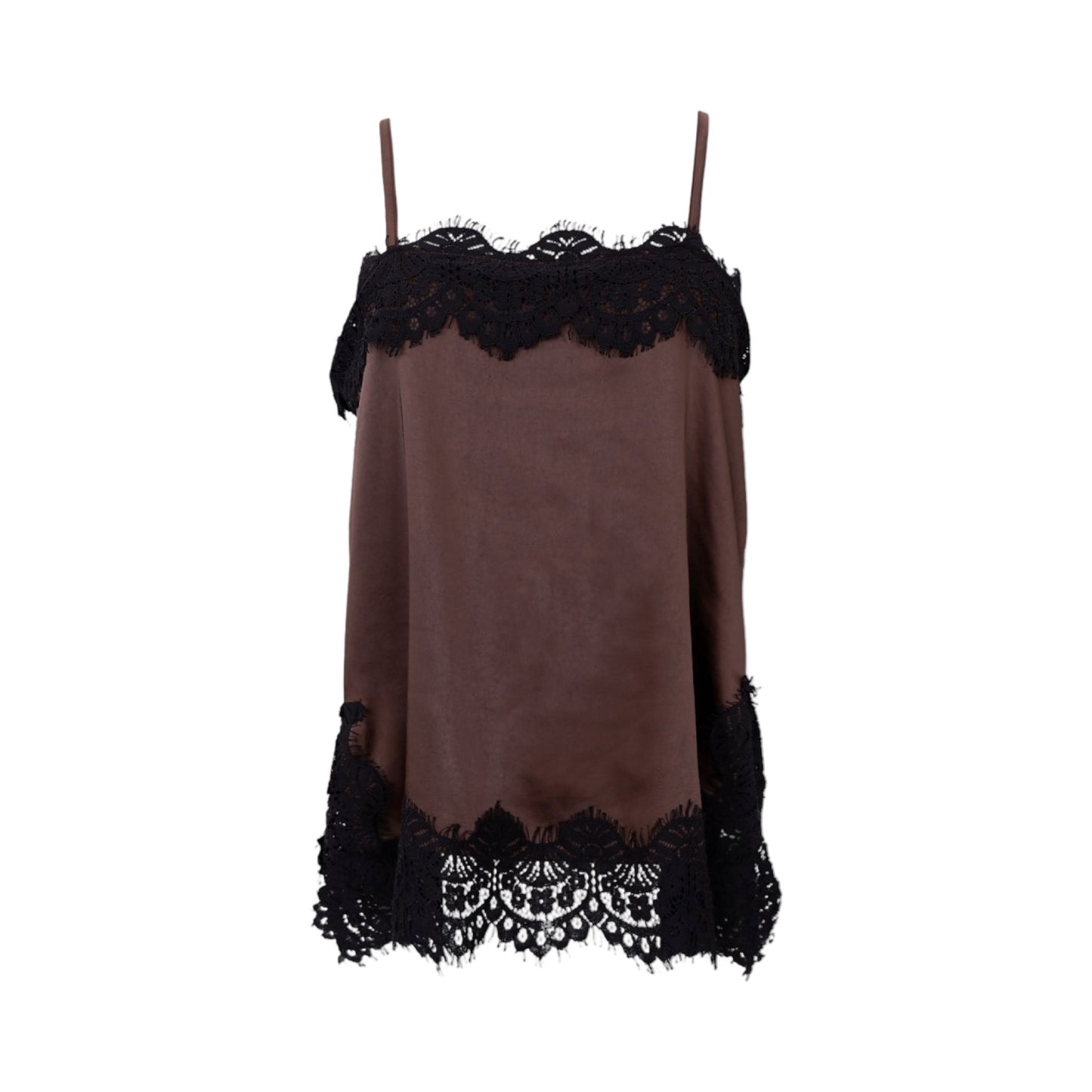 Black colour - BCevie lace strap top - coffee - Merle og Wilde ApS