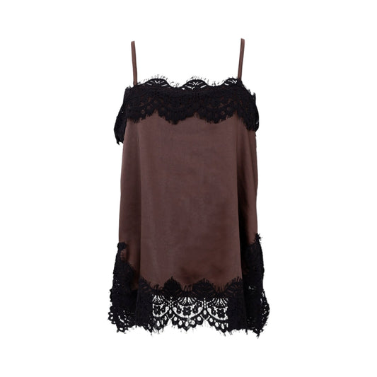 Black colour - BCevie lace strap top - coffee - Merle og Wilde ApS