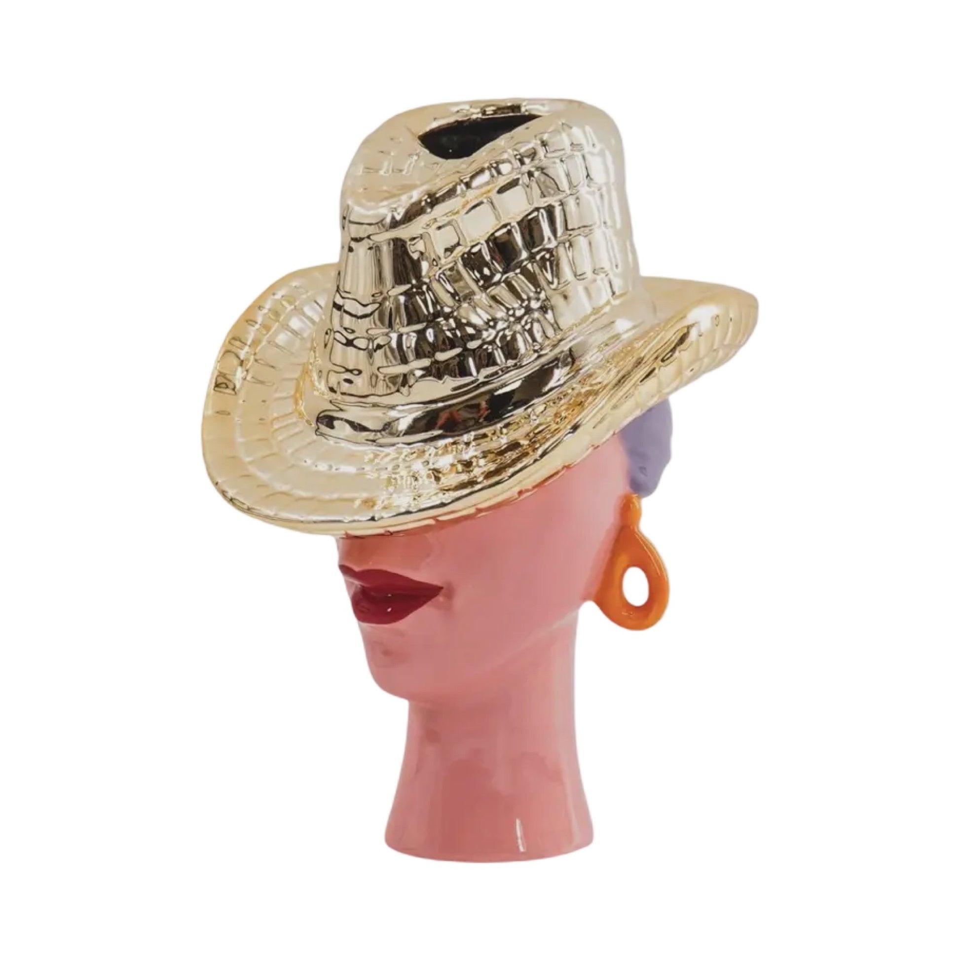 Housevitamin - Cowboyhat vase - guld - Merle og Wilde ApS