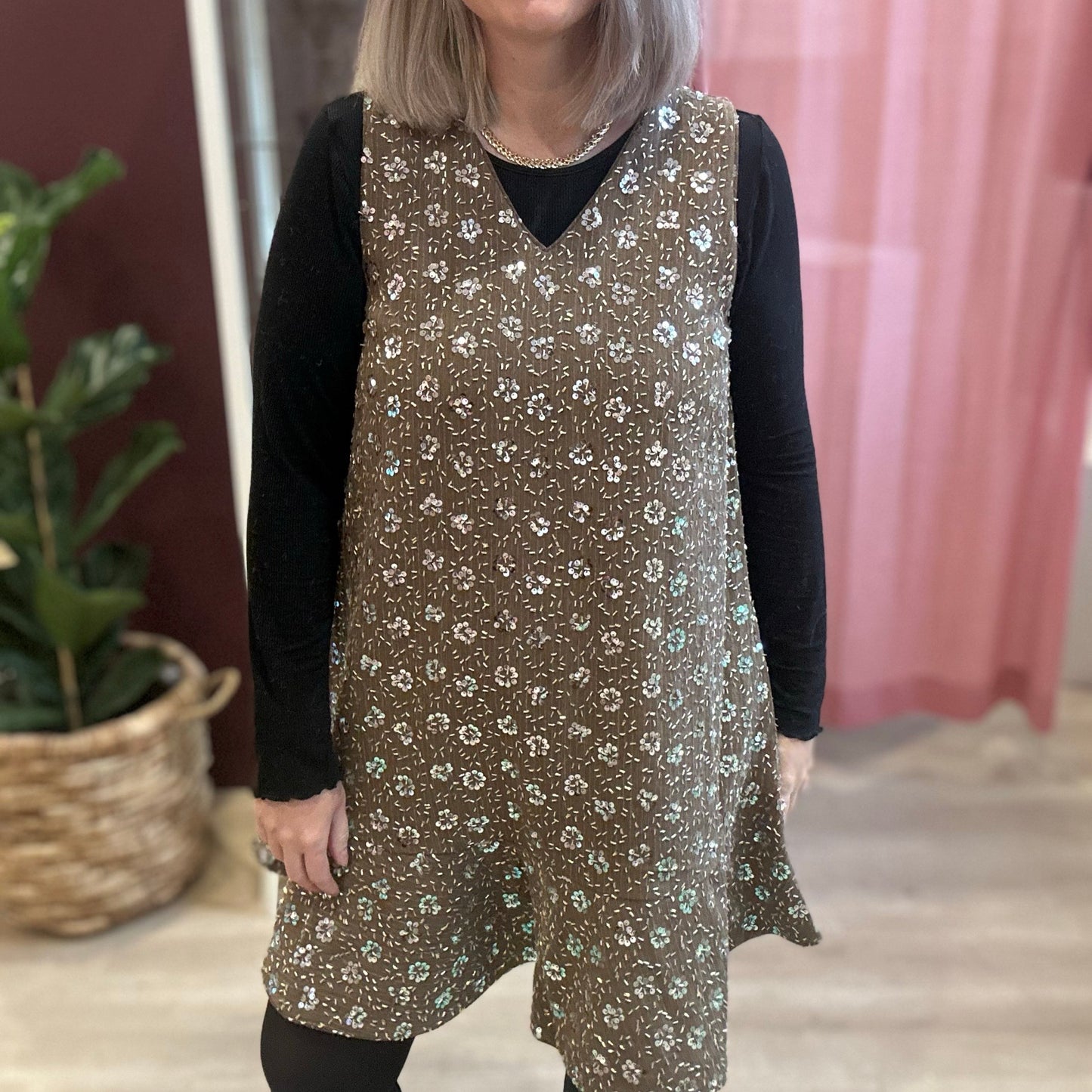 YAS - Yassoller SL dress Show - Taupe Grey - Merle og Wilde ApS