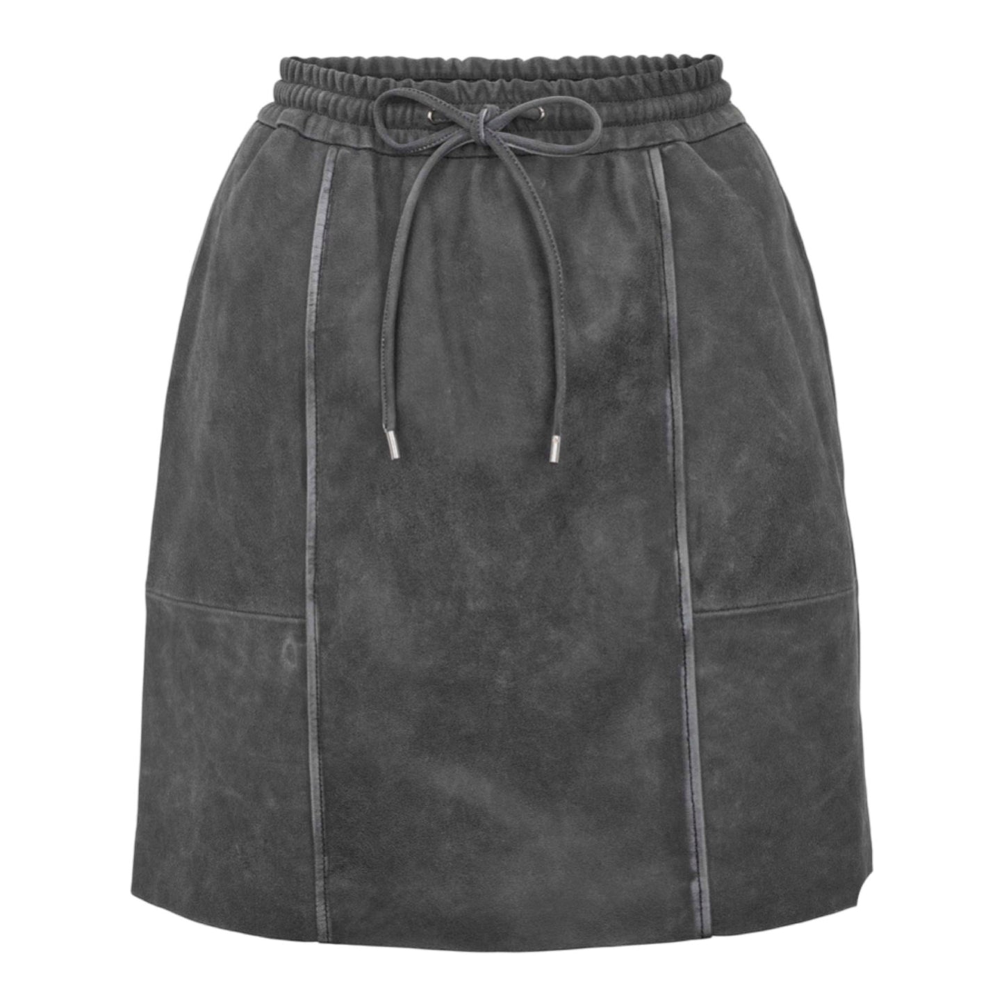 Soft rebels - SRRumer Leather skirt - Ash Grey