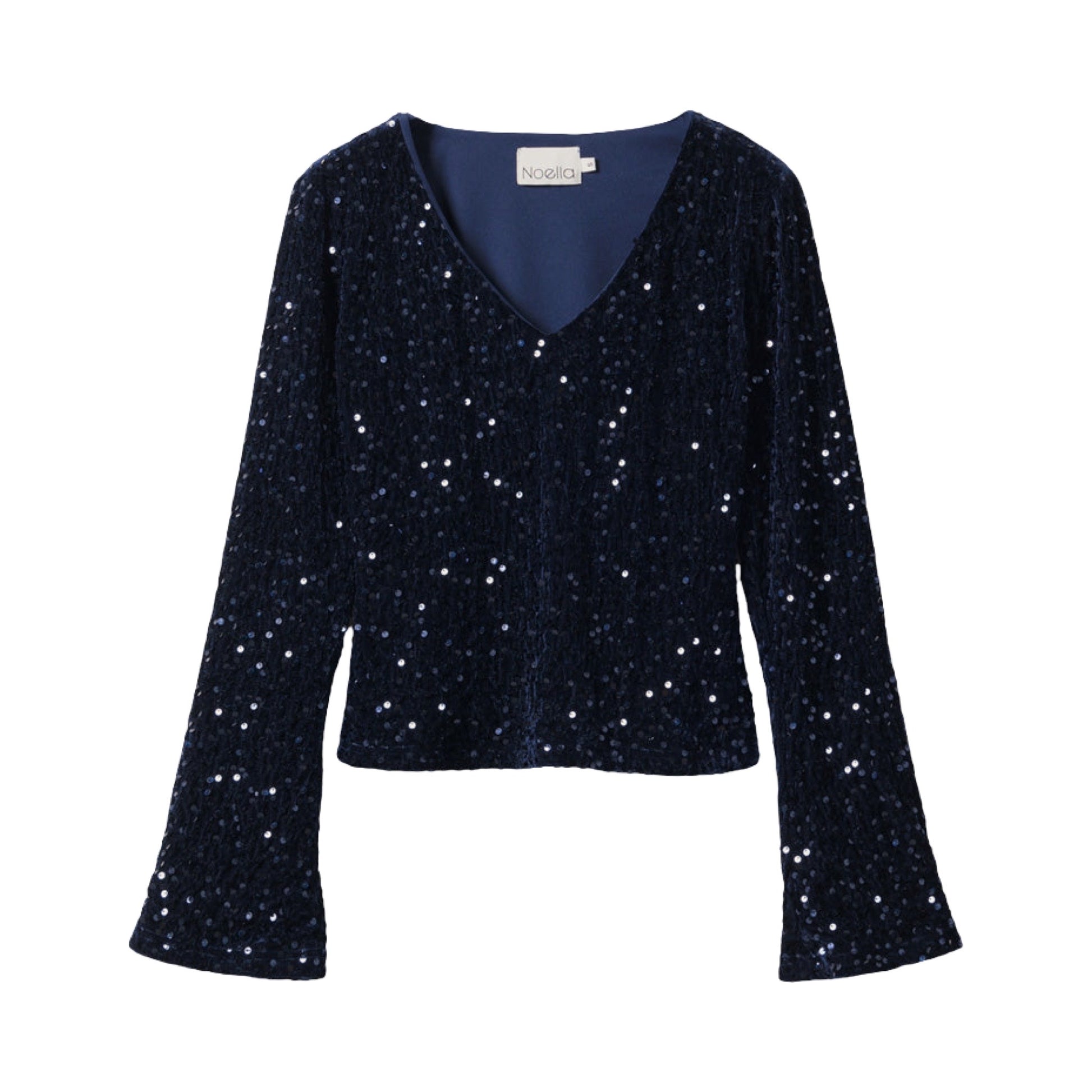 Noella - Lucille top - Navy bluse - Merle og Wilde ApS