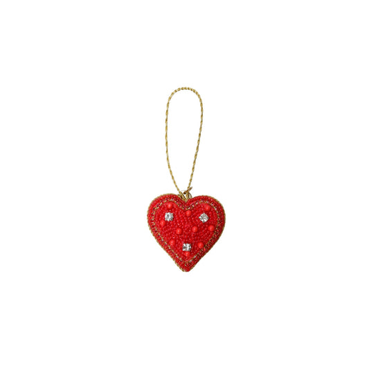 Preorder - Black colour - BCred heart Christmas ornament - red