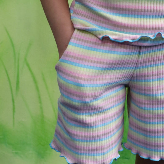 Liberte - Natalia-Shorts-kids - Dusty multicolor stripe