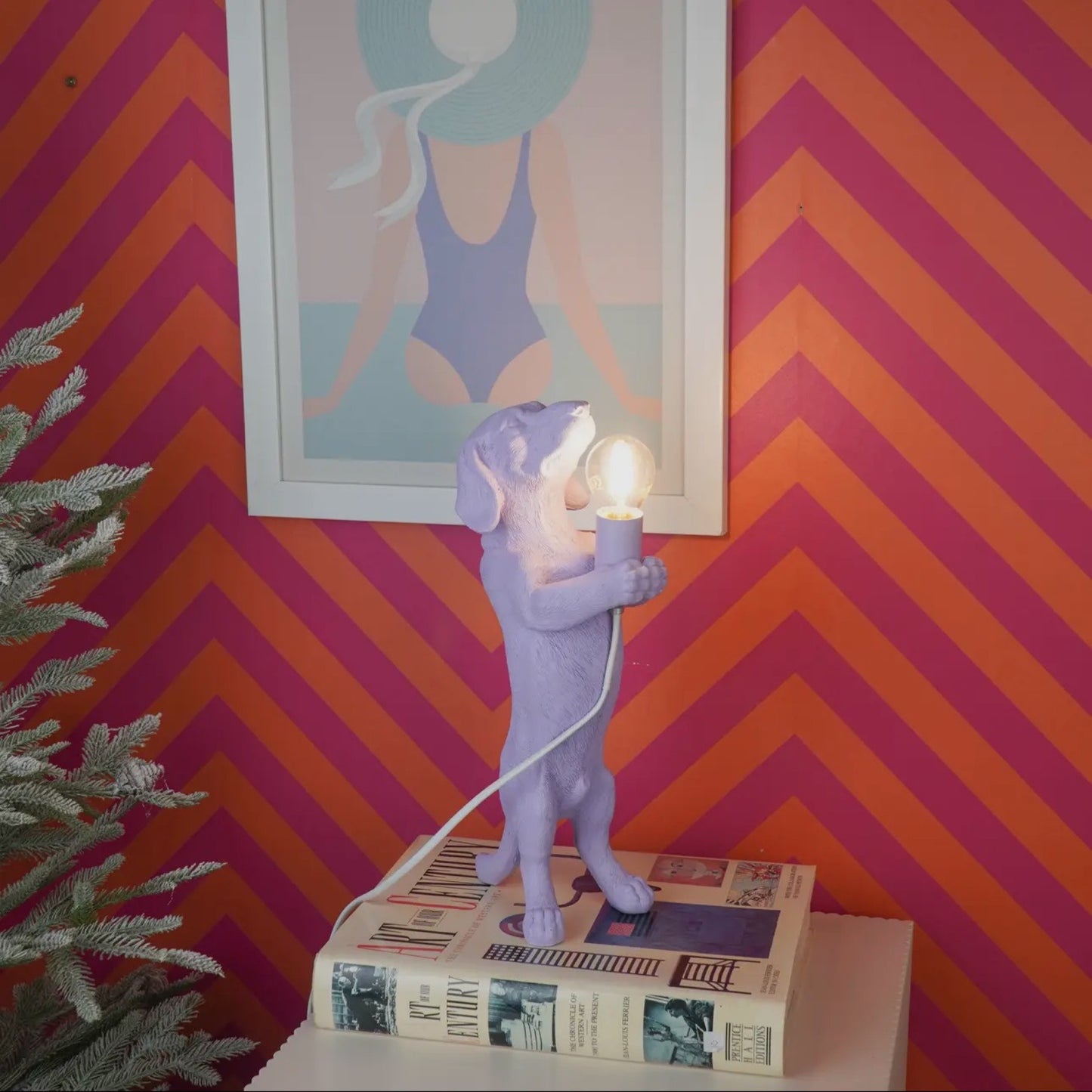 Housevitamin - Bordlampe - Gravhund - purple - Merle og Wilde ApS