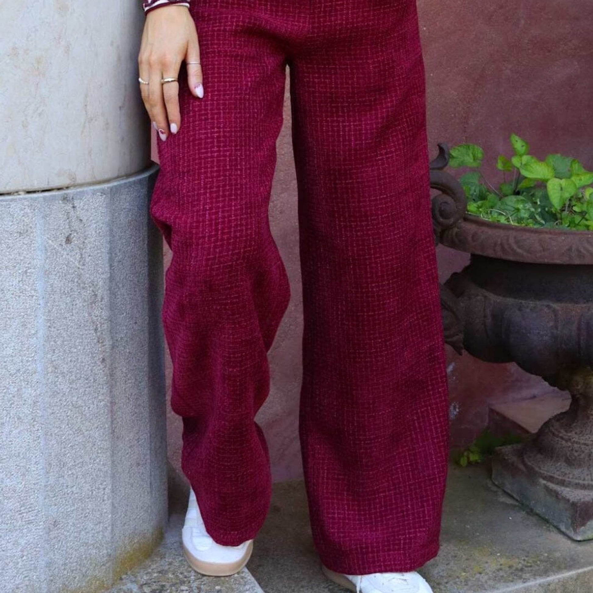 Liberte - Coco wide pants - Bordeaux - Merle og Wilde ApS