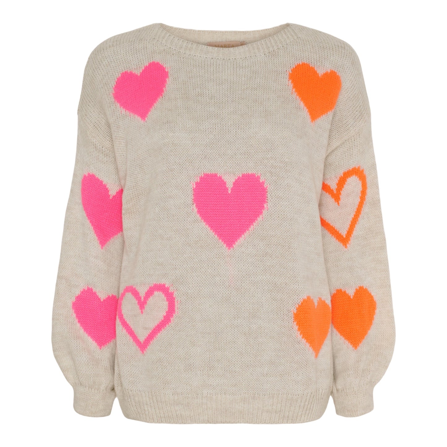 Marta Du Chateau - McdAmarante Knit - 64023 Beige/pink/orange - Merle og Wilde ApS