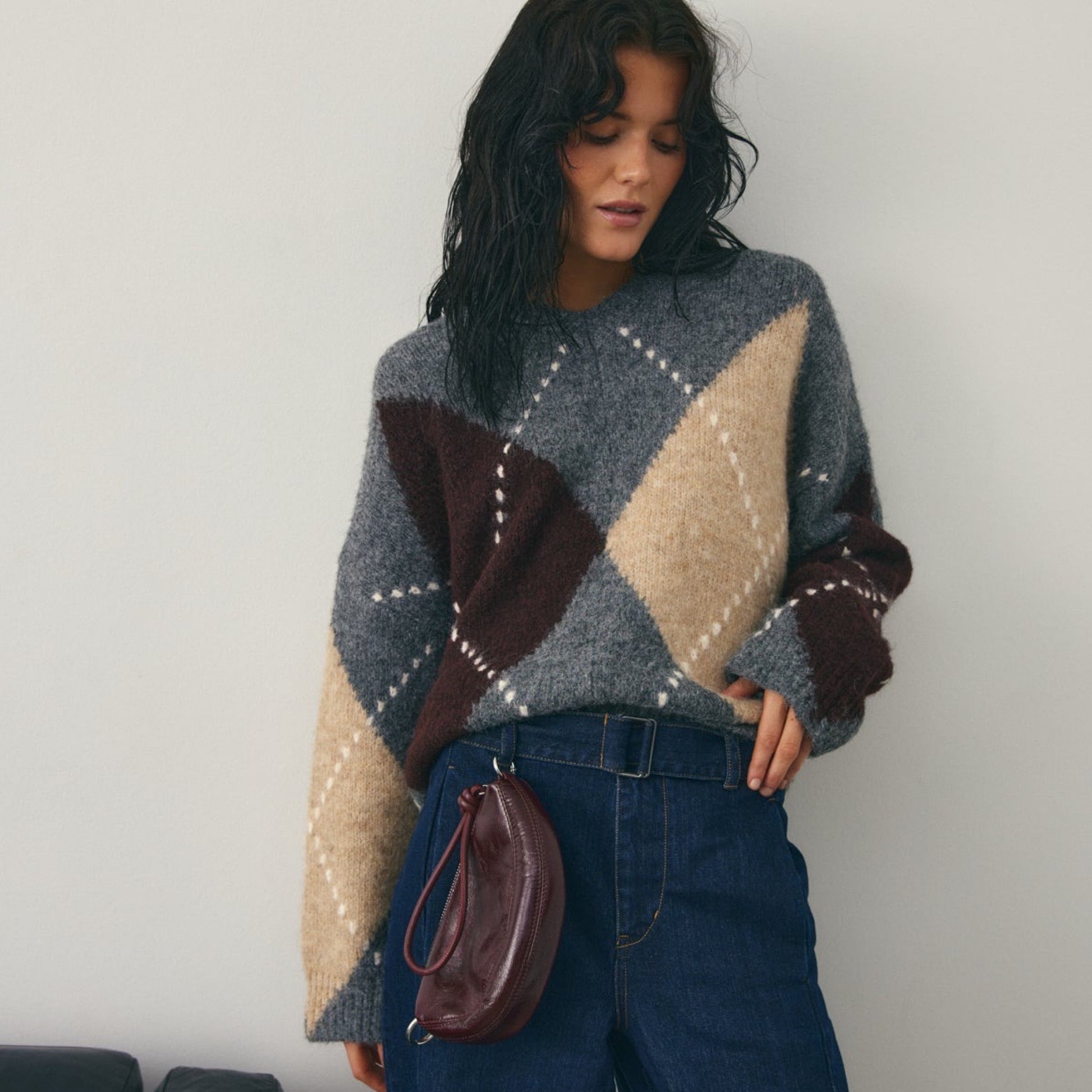 Noella - Lai knit - medium Grey mel - Merle og Wilde ApS