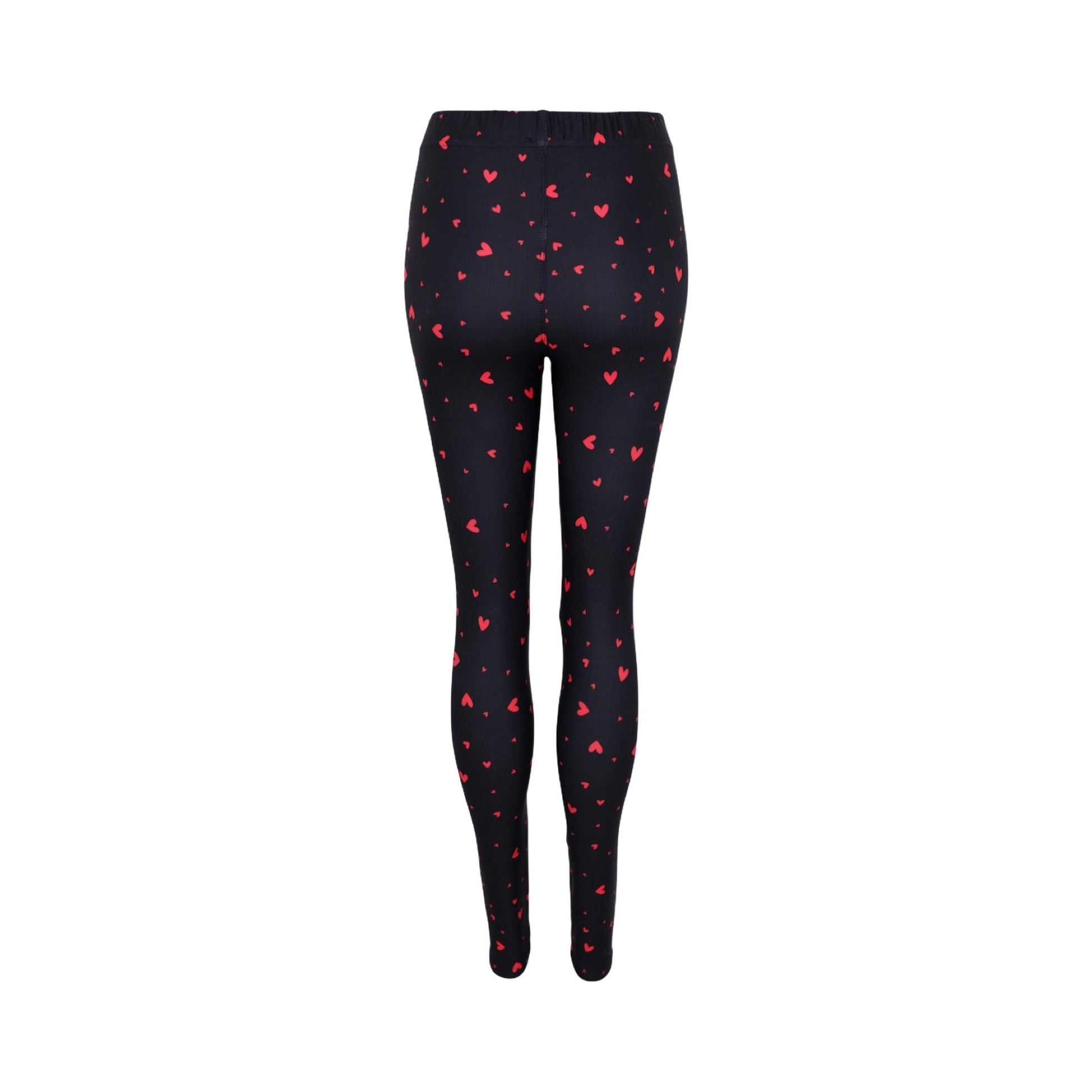Black colour - BClynn leggings - Black red Heart - Merle og Wilde ApS
