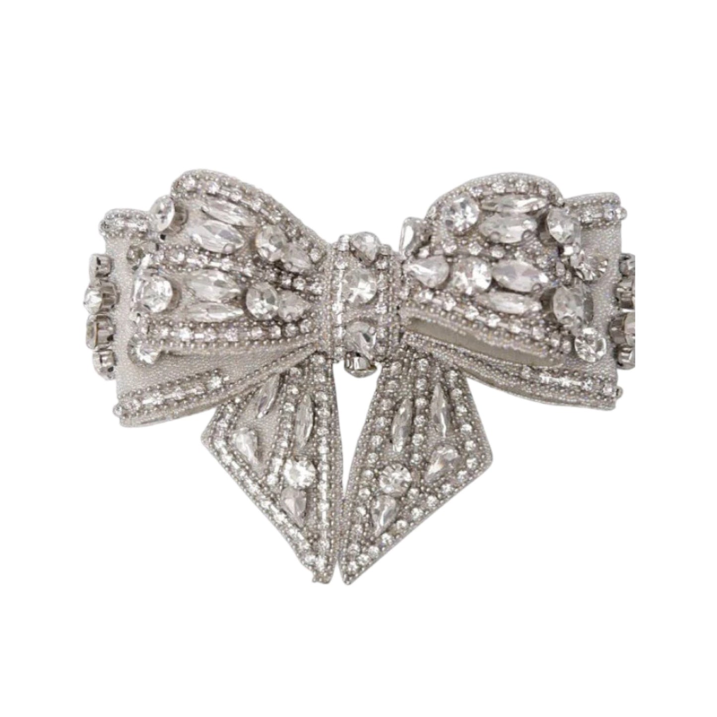 Black colour - BCdui Bow brooch - Grey/transparent