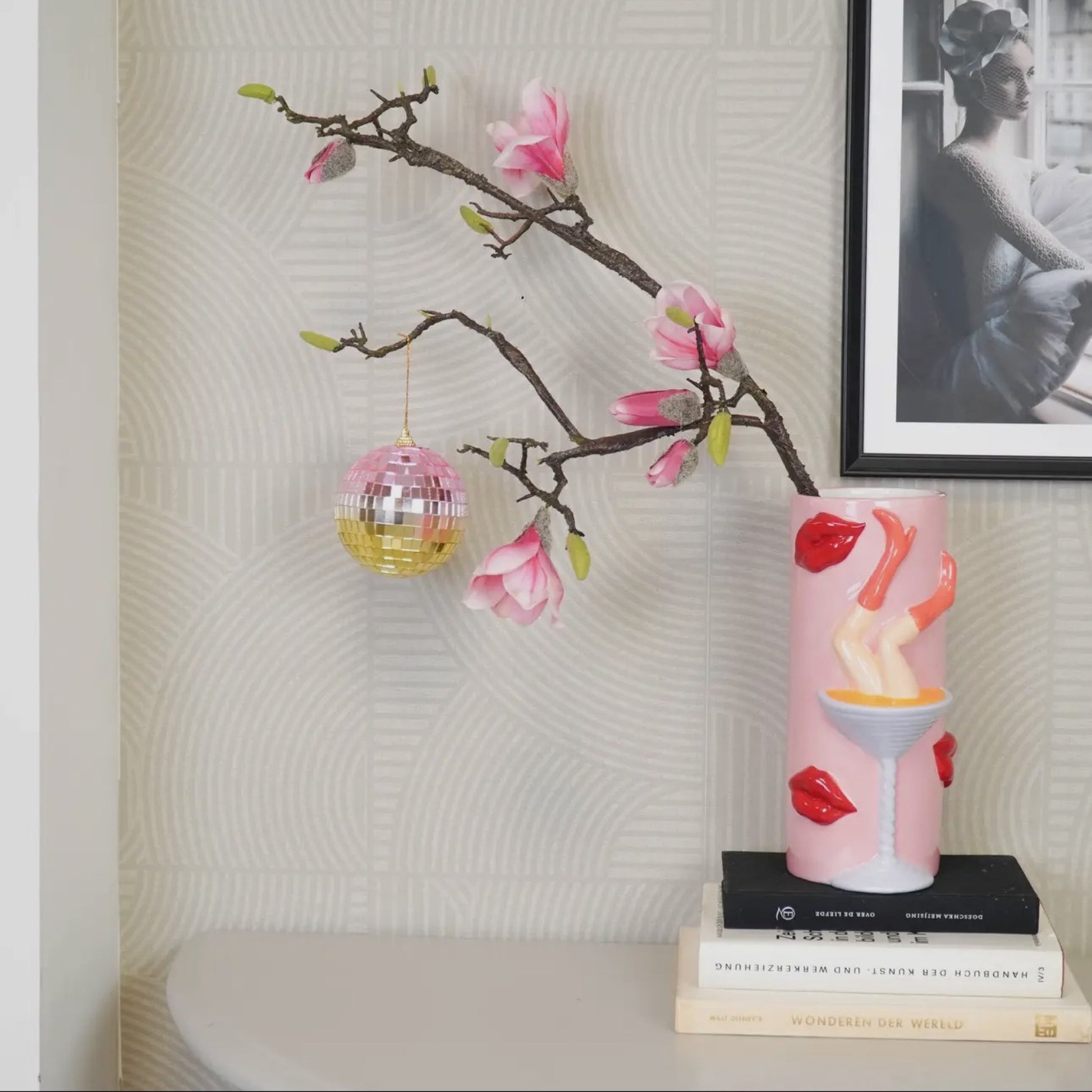 Housevitamin - Julepynt - Diskokugle pink/guld - Fåes i 2 str. - Merle og Wilde ApS