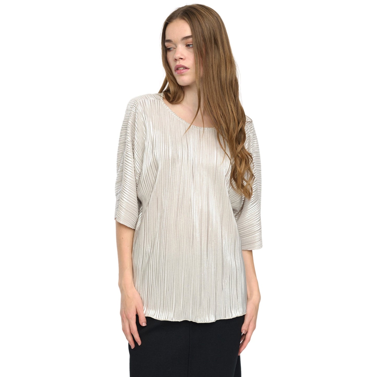 Soft rebels - SRNevaeh Blouse - Silver plisse