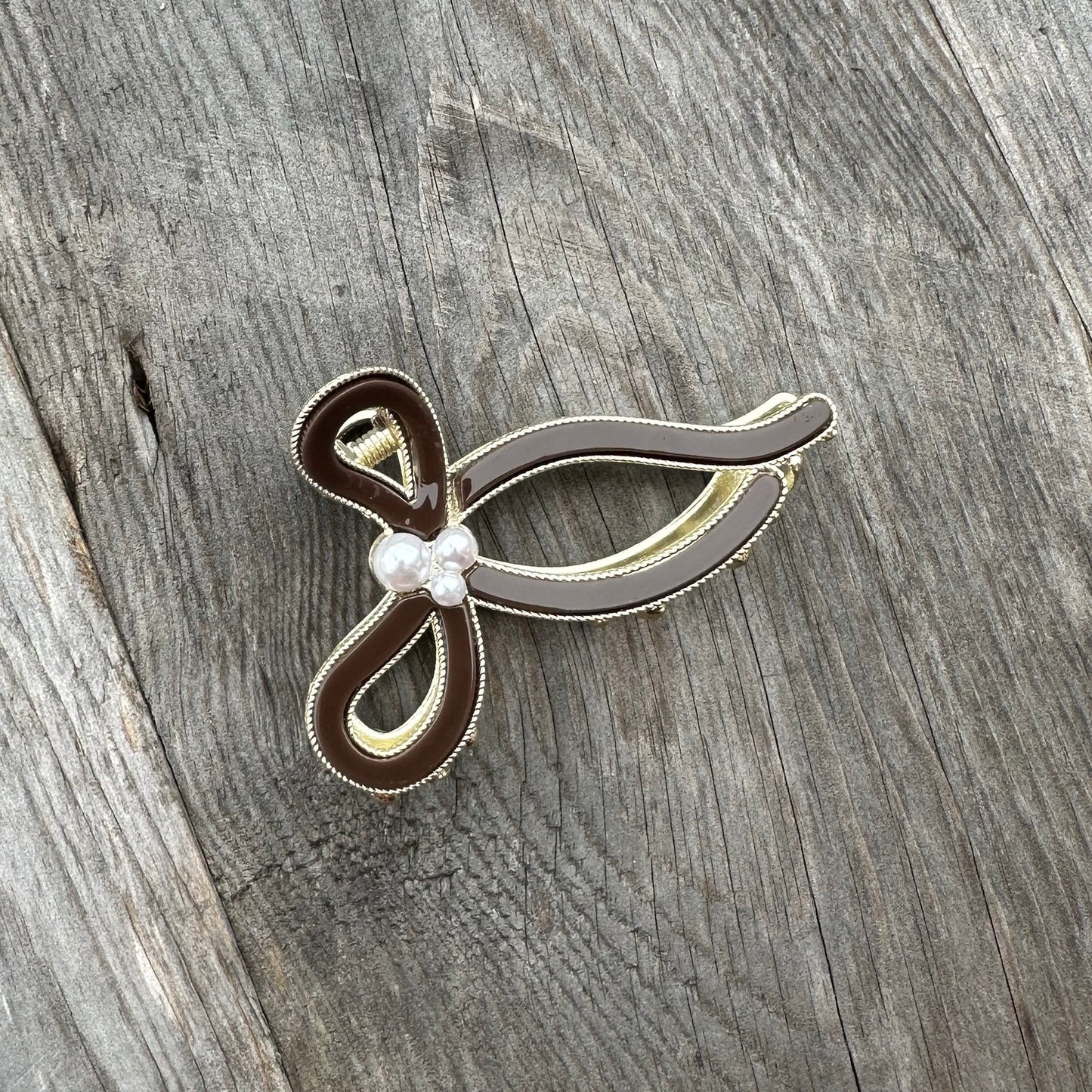 Pieces - PCrine N Bow hairshack - Brown - Merle og Wilde ApS