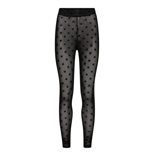 Liberte - Mesh leggings - Black flock Bow