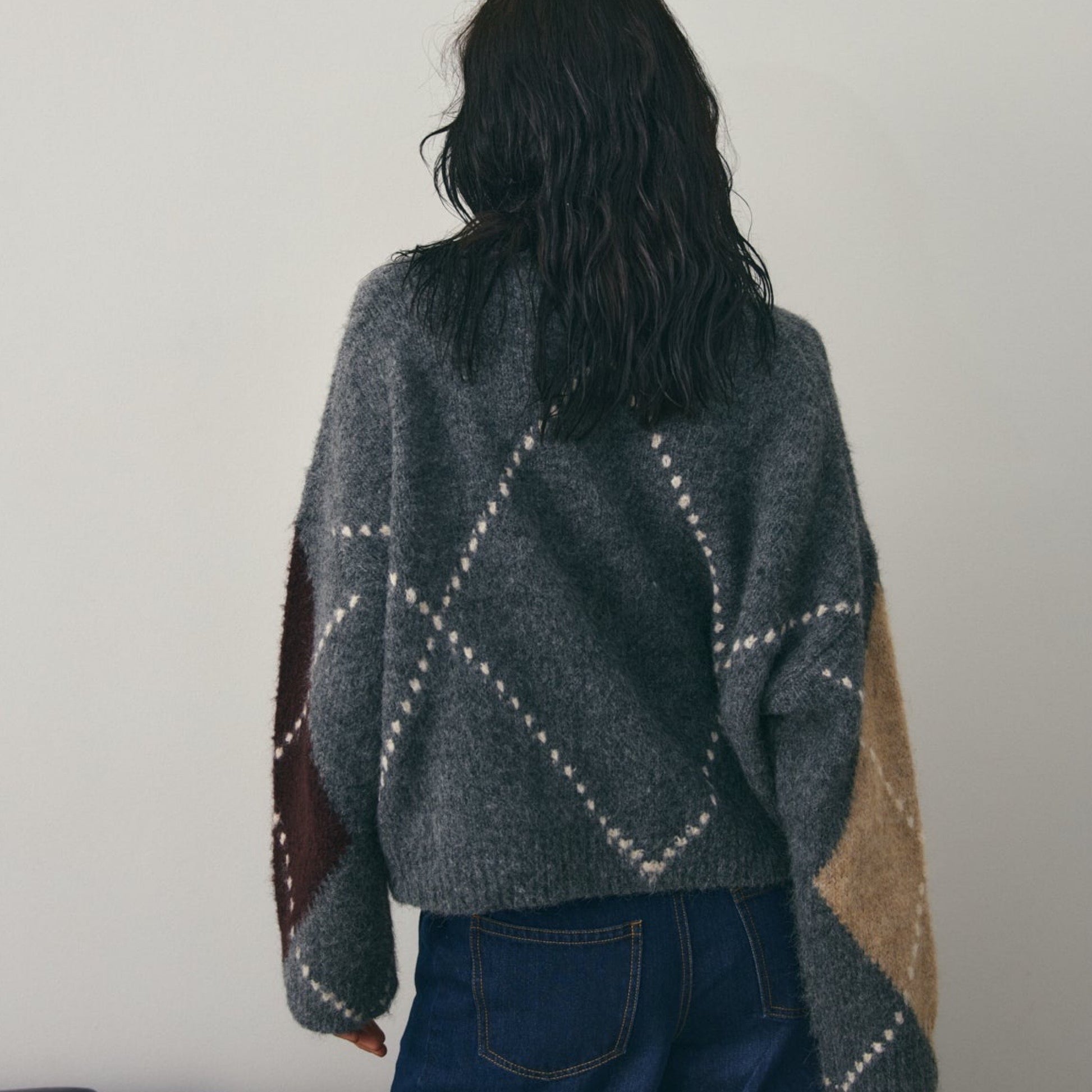 Noella - Lai knit - medium Grey mel - Merle og Wilde ApS