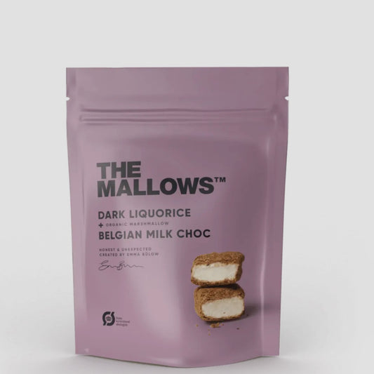 The Mallows - Lakrids skumfiduser og mørk chokolade - Merle og Wilde ApS