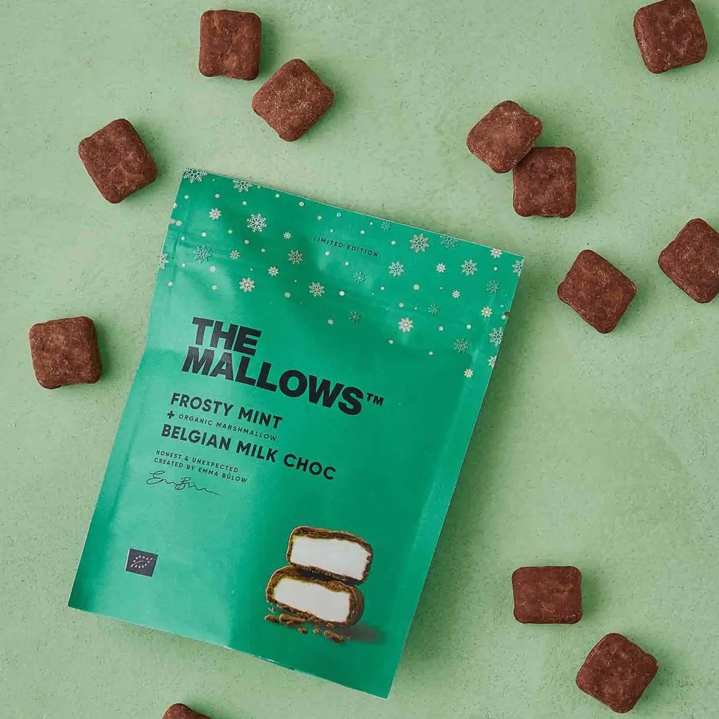 The Mallows - Frosty mint - Chokolade overtrukne skumfiduser - Merle og Wilde ApS