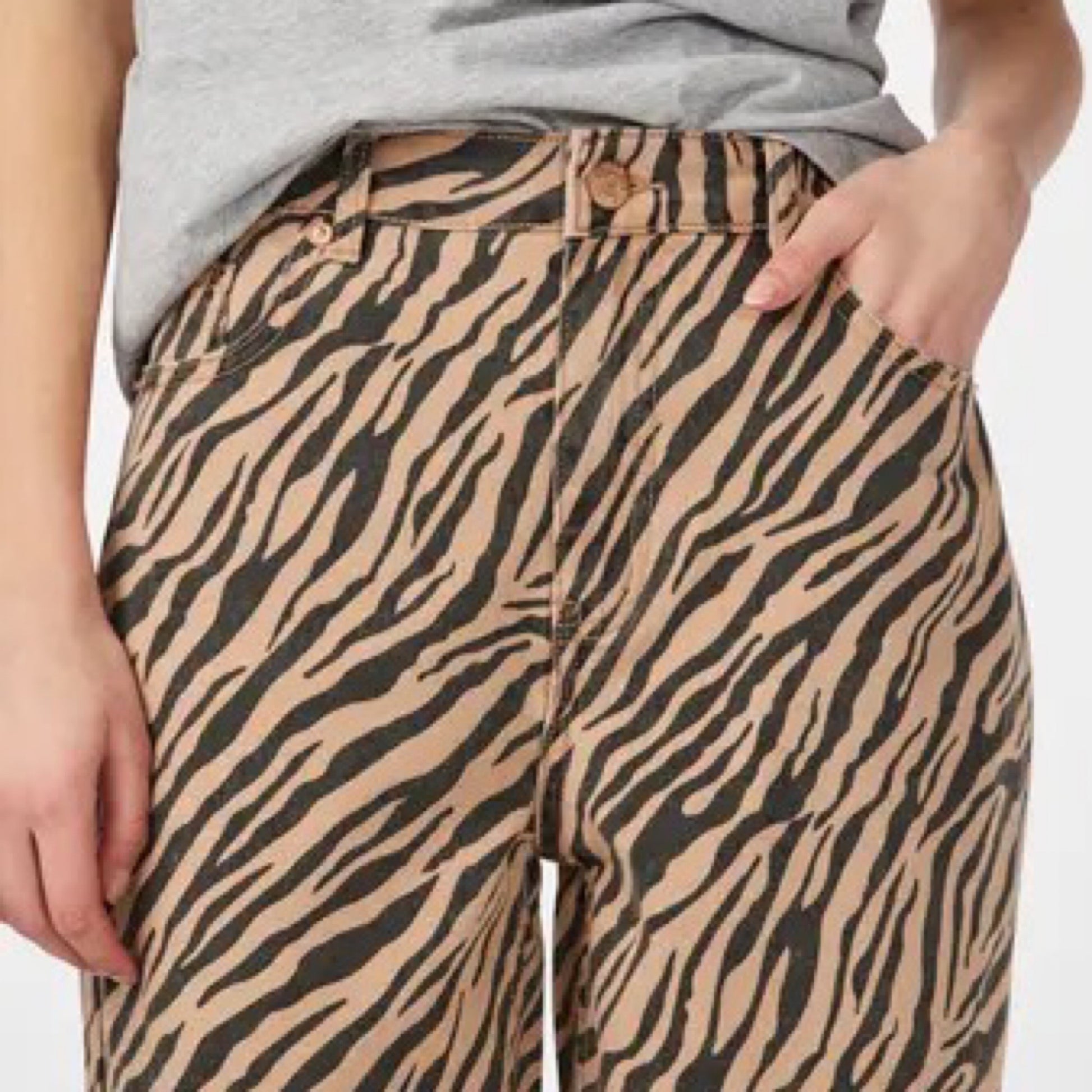 YAS - Yaszira HMW jeans s. - Zebra - Merle og Wilde ApS