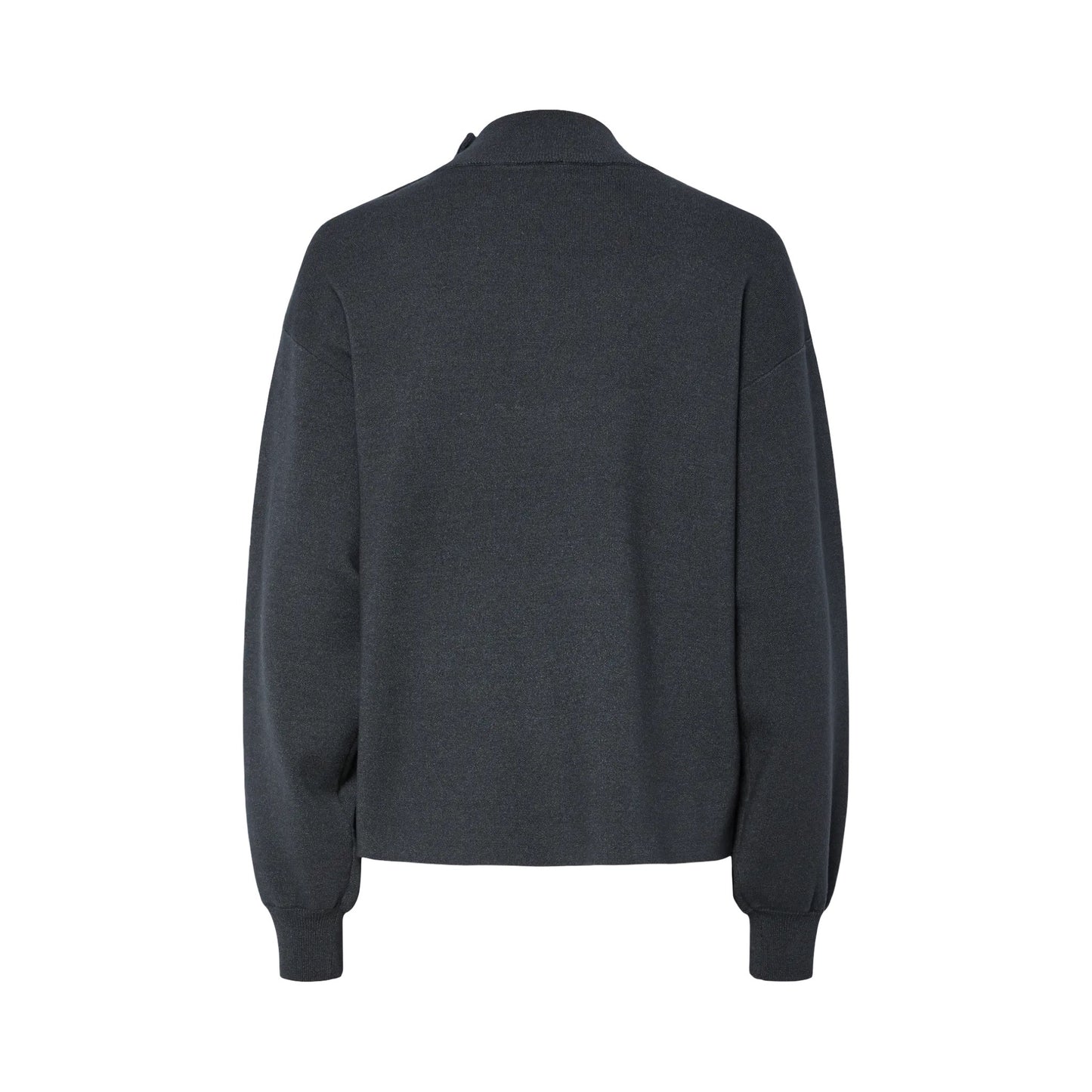 YAS - Yashama LS Pearl knit pullover - Dark Grey melange - Merle og Wilde ApS