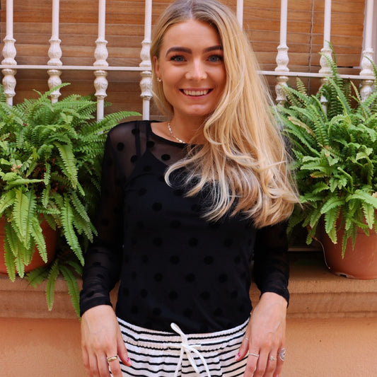 Preorder dec. - Liberté - Black Big flock Dot - Merle og Wilde ApS