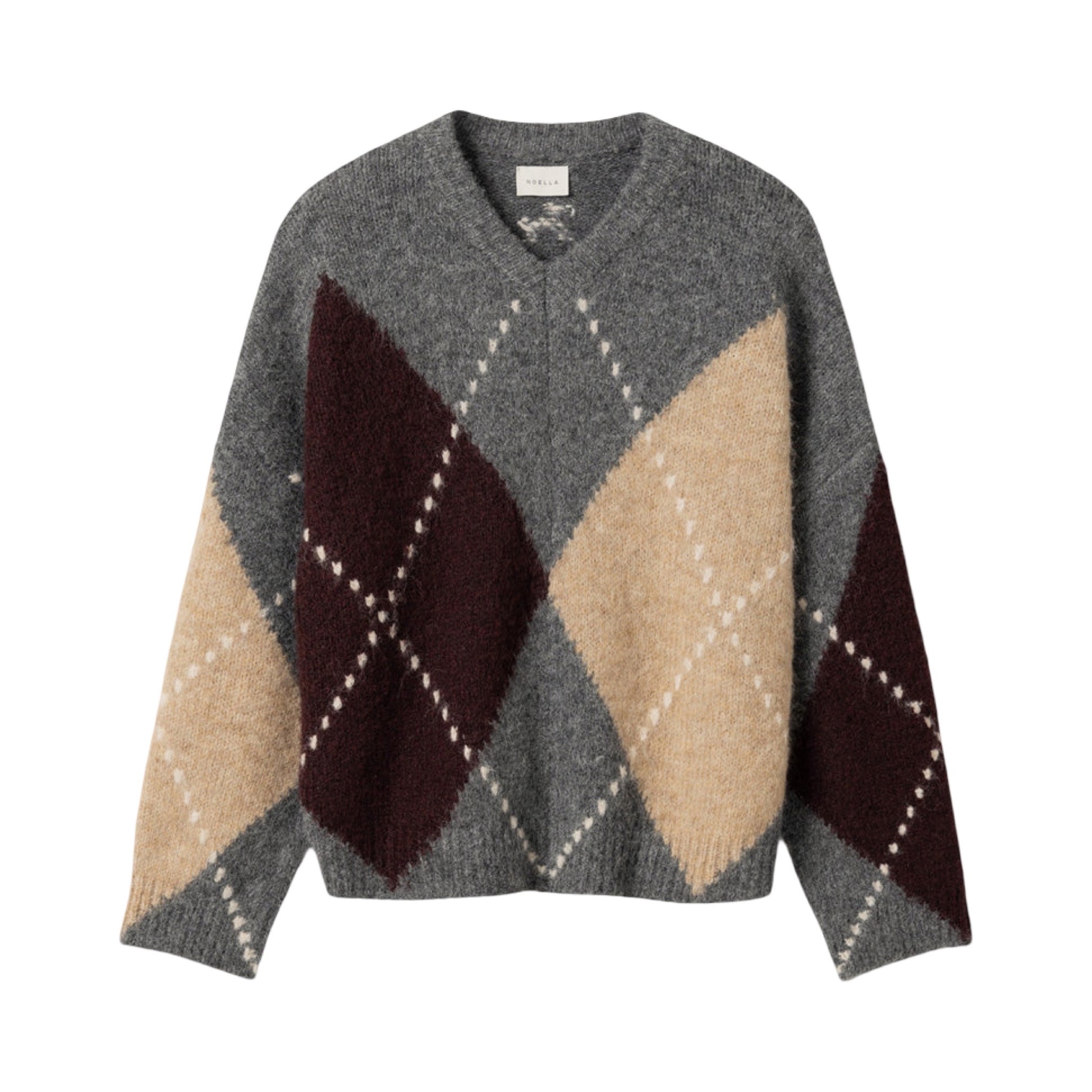 Noella - Lai knit - medium Grey mel - Merle og Wilde ApS