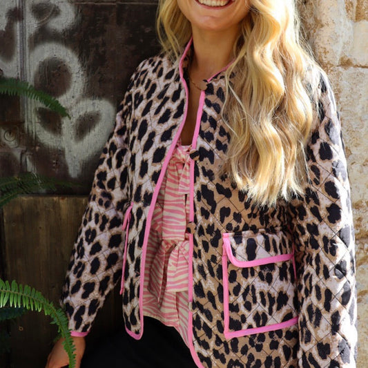 Liberte - Mimi jacket - Leo/pink - Merle og Wilde ApS