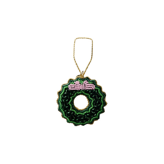 Black colour - BCchristmas wreath ornament - green