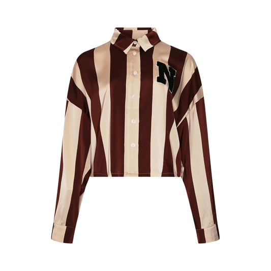 Noella - Liara N shirt - Mahogany ivory stripe - Merle og Wilde ApS