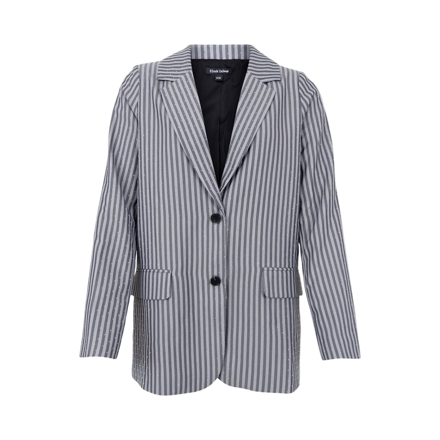 Black colour - BCbrielle blazer - Grey - Merle og Wilde ApS