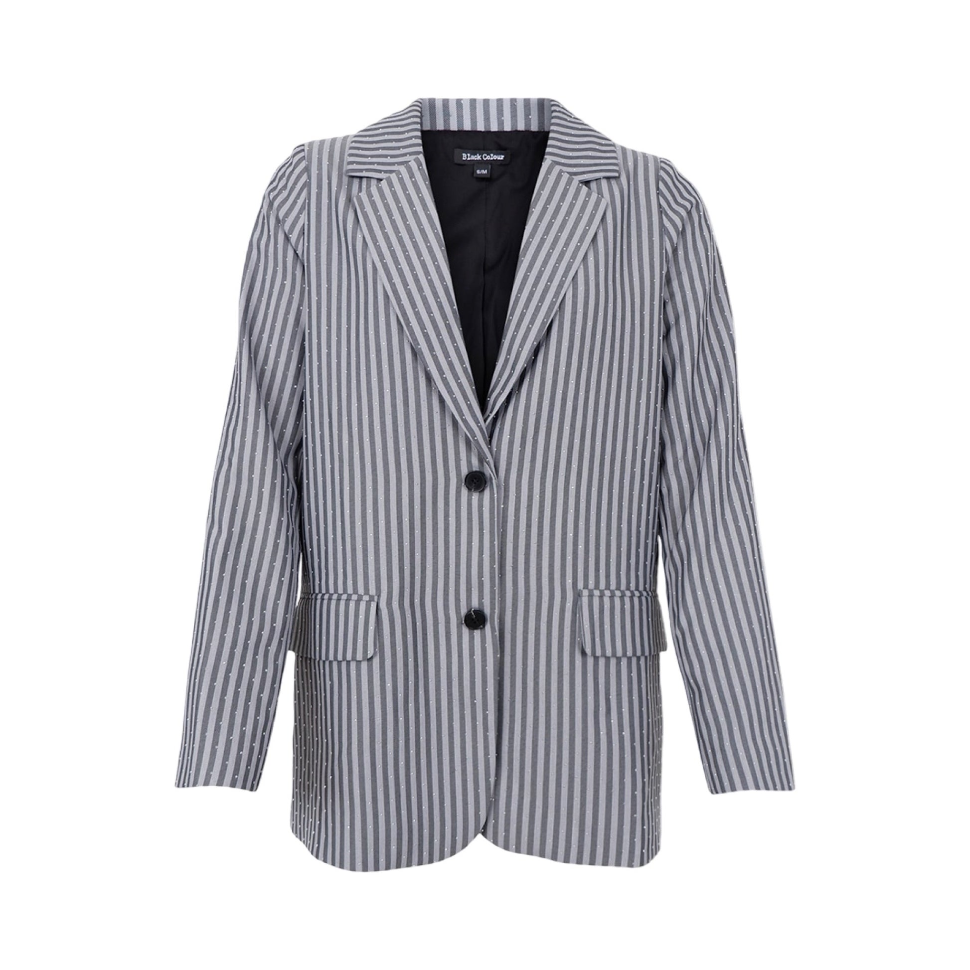 Black colour - BCbrielle blazer - Grey - Merle og Wilde ApS