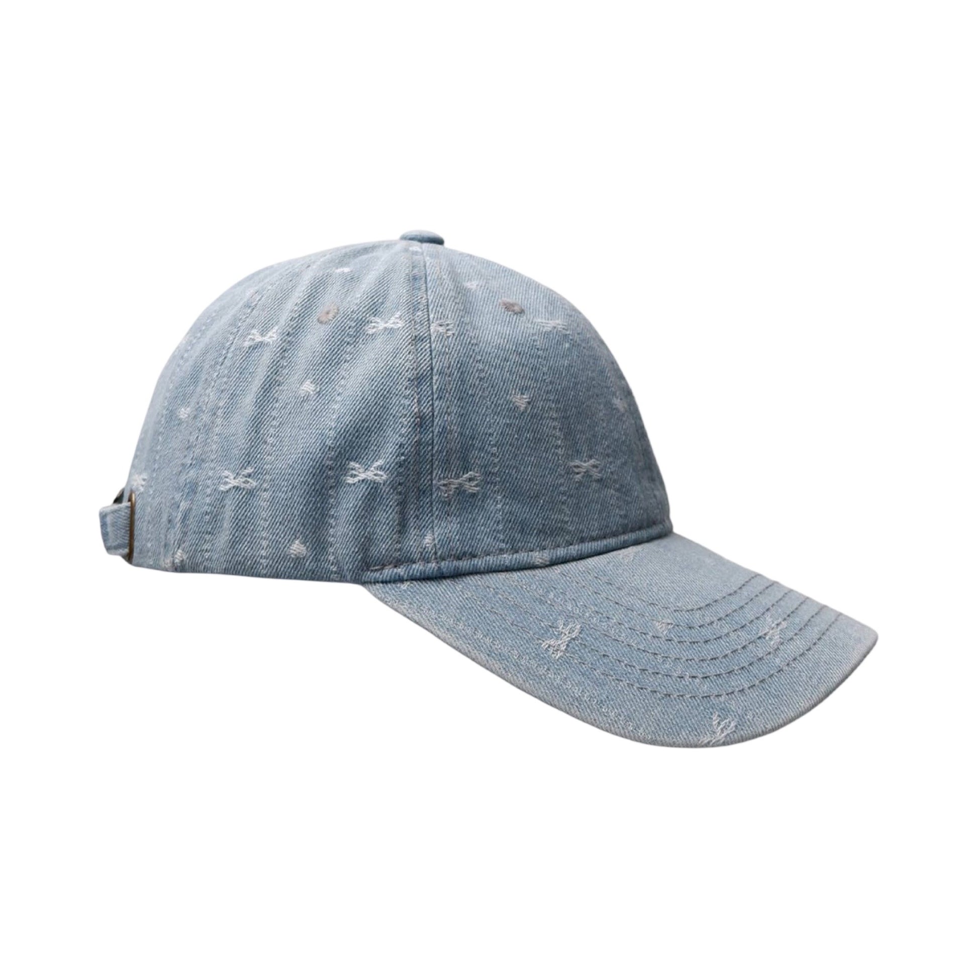 Black colour - BCbow denim cap - L.t denim jacquard - Merle og Wilde ApS