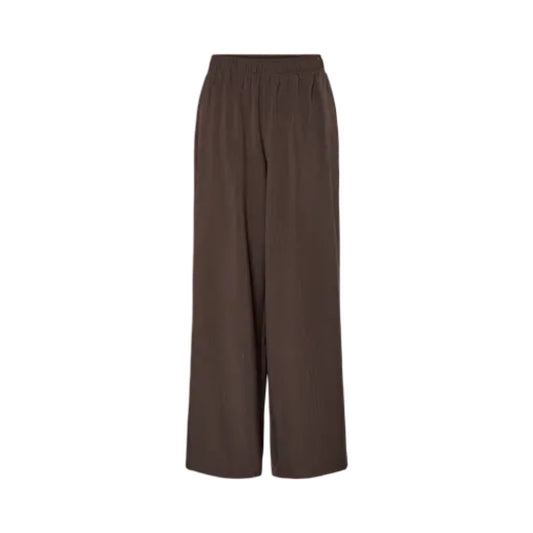 YAS - Yasshimma HMW pant - chocolate Brown w. Metallic pinstripe - Merle og Wilde ApS