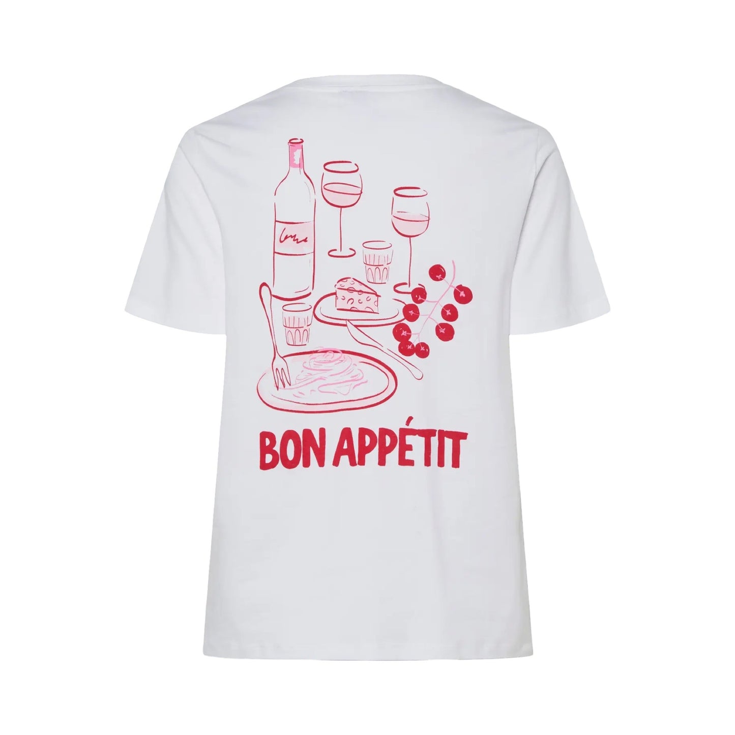 Pieces - Bon appetit - PCtalia ss printed T-shirt JRS BS - Bon appetit - Merle og Wilde ApS