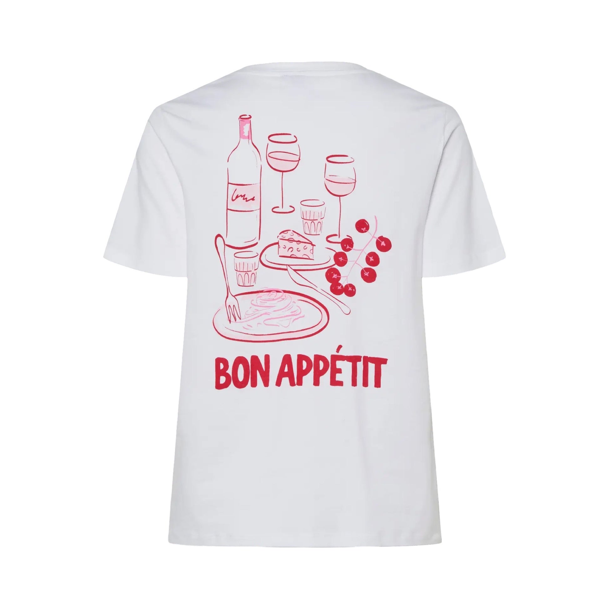 Pieces - Bon appetit - PCtalia ss printed T-shirt JRS BS - Bon appetit - Merle og Wilde ApS