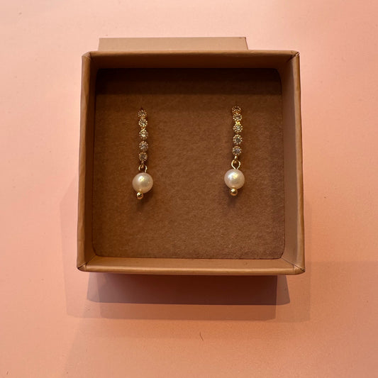 Friihof+Siig - Guld øreringe med perler & Steen 50 - Merle og Wilde ApS