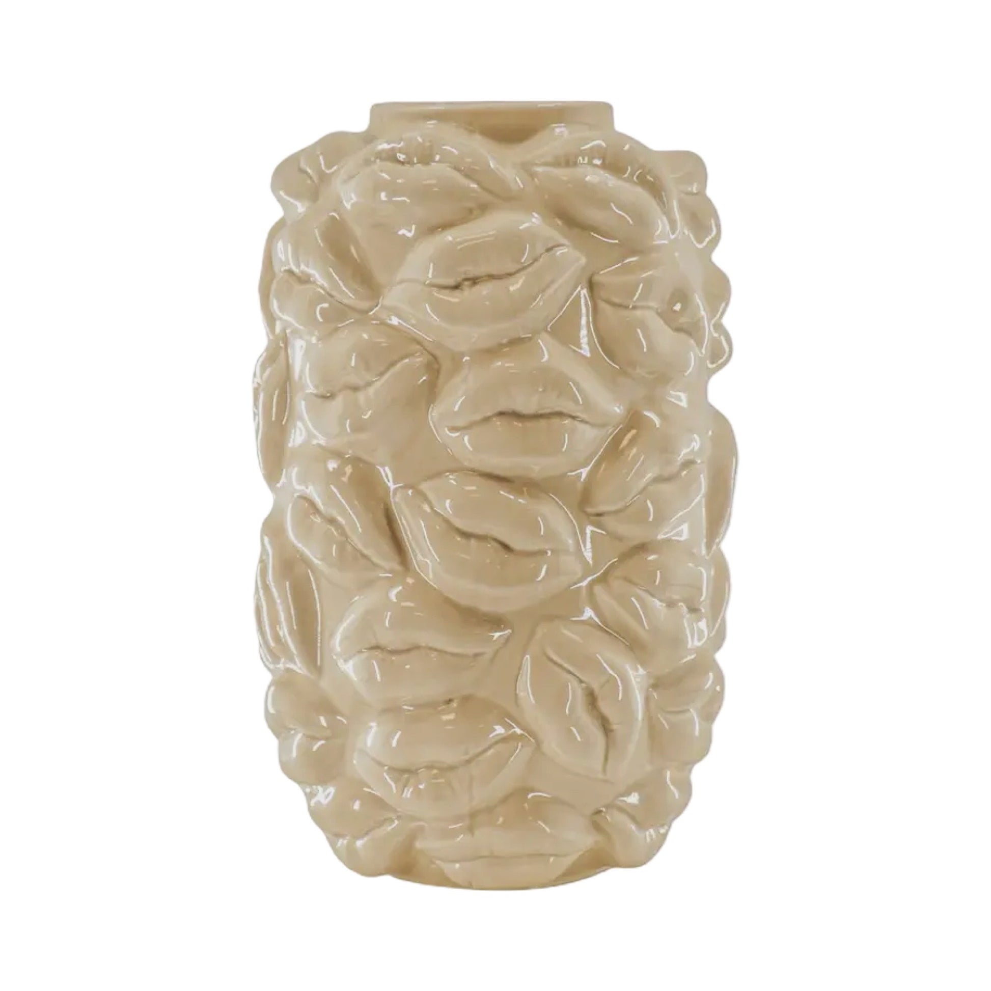 Housevitamin - kys vase - keramik - fåes i 2 farver - neonpink & beige - Merle og Wilde ApS