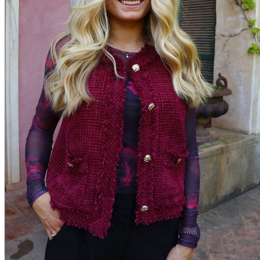 Liberte - Coco vest - Bordeaux - Merle og Wilde ApS