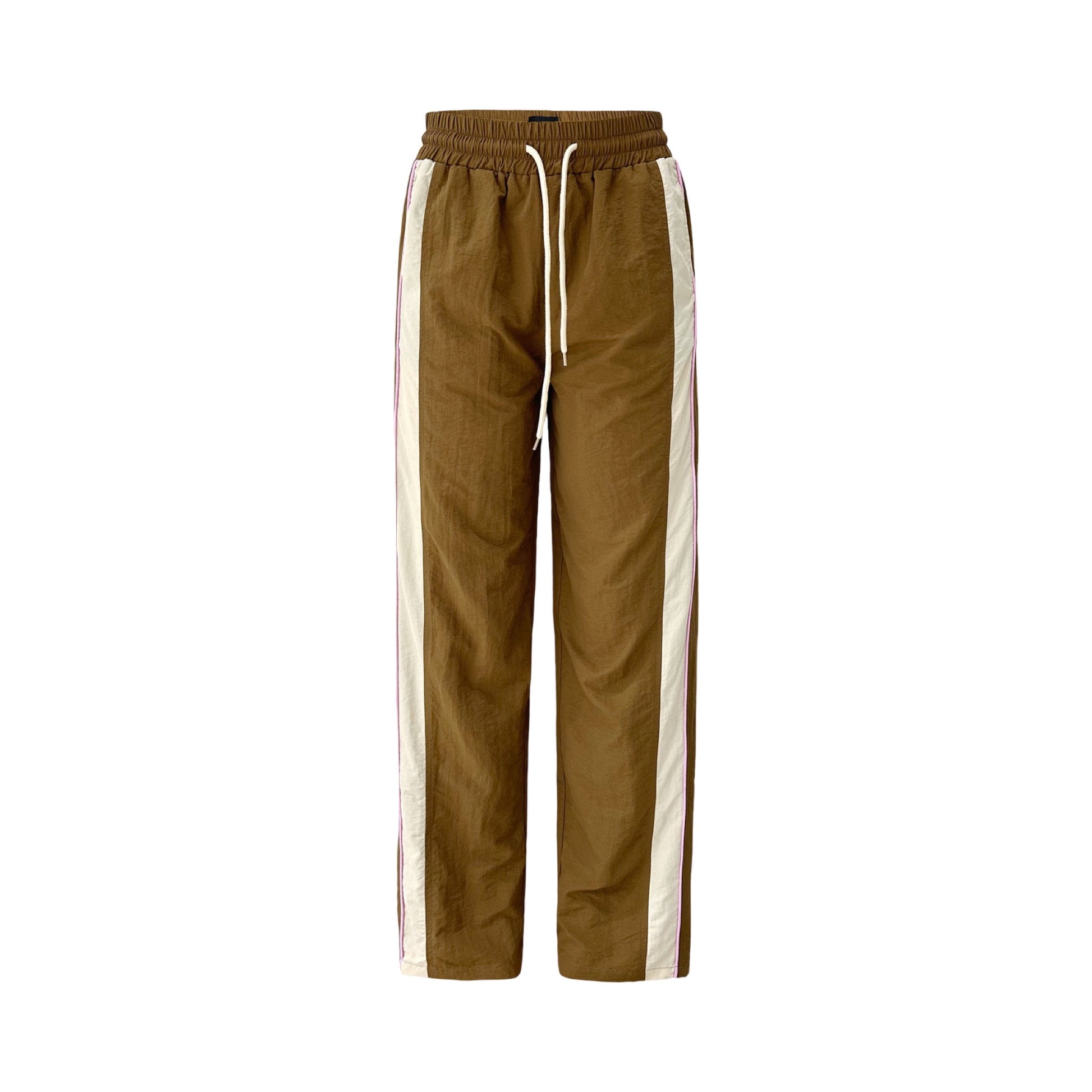 Liberte - Eva track wide pants - Mocca Ivory - Merle og Wilde ApS