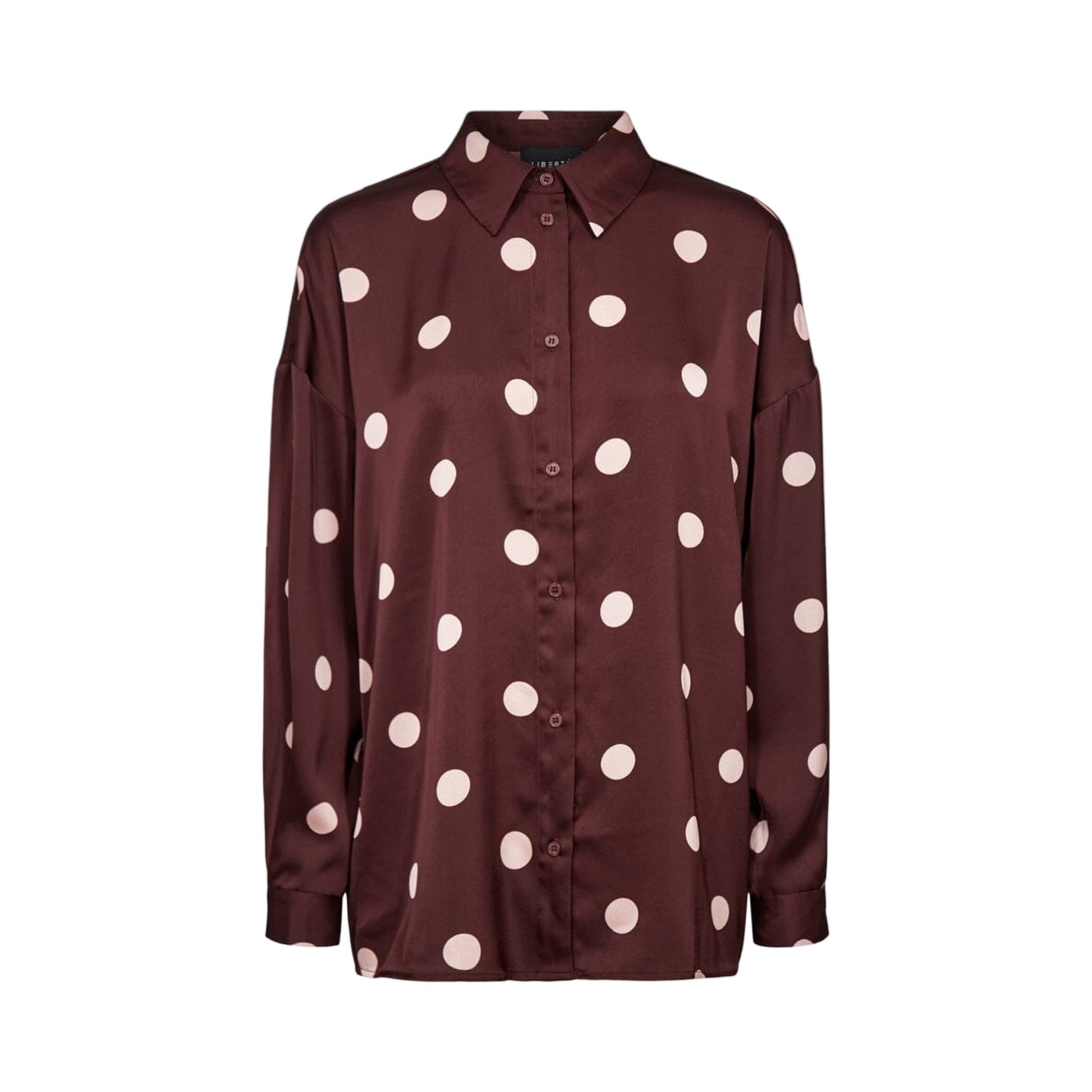 Preorder feb. - Liberte - Dotti LS tshirt - Plum Rose Big dot - Merle og Wilde ApS