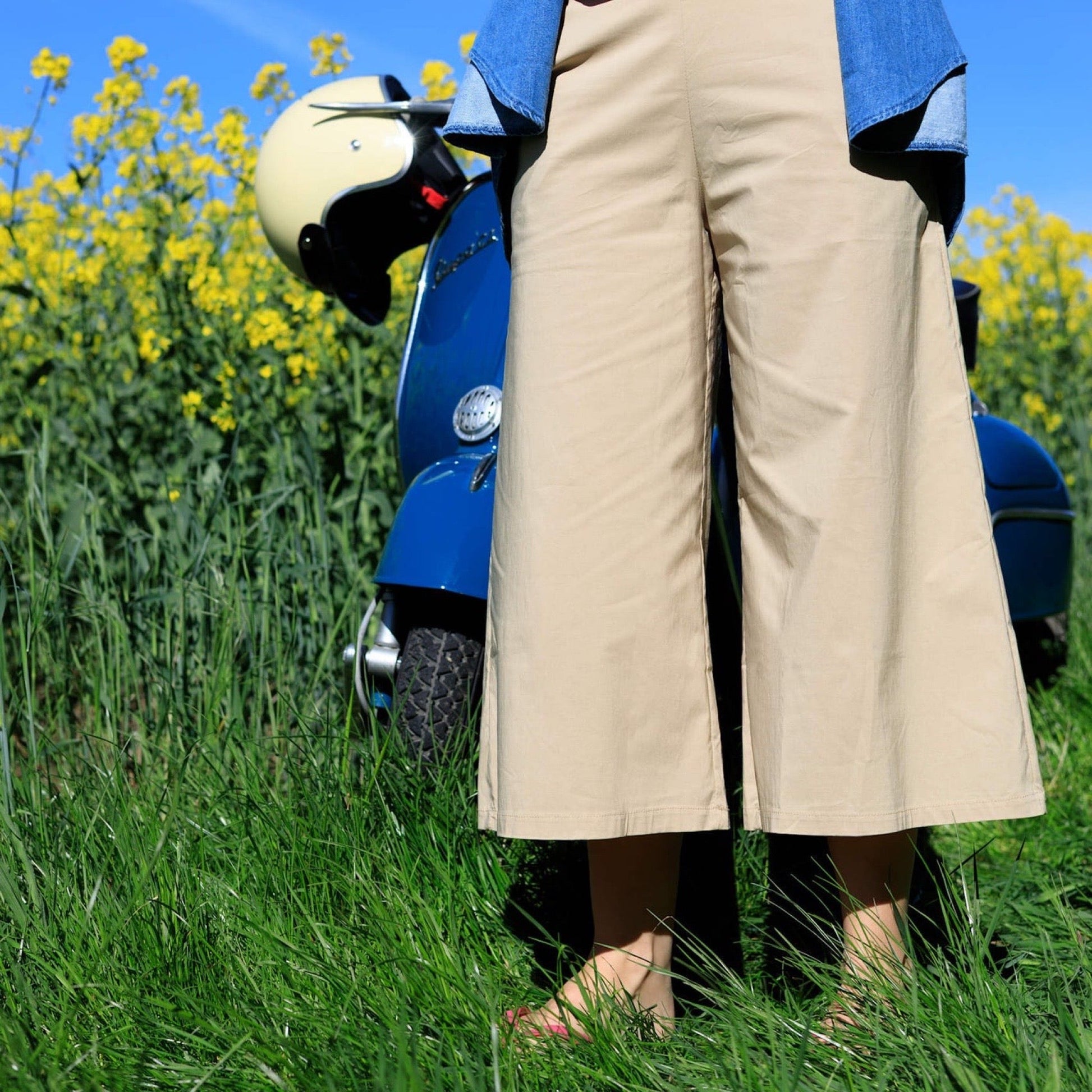 Black colour - BCdavina culotte pant - sand - Merle og Wilde ApS