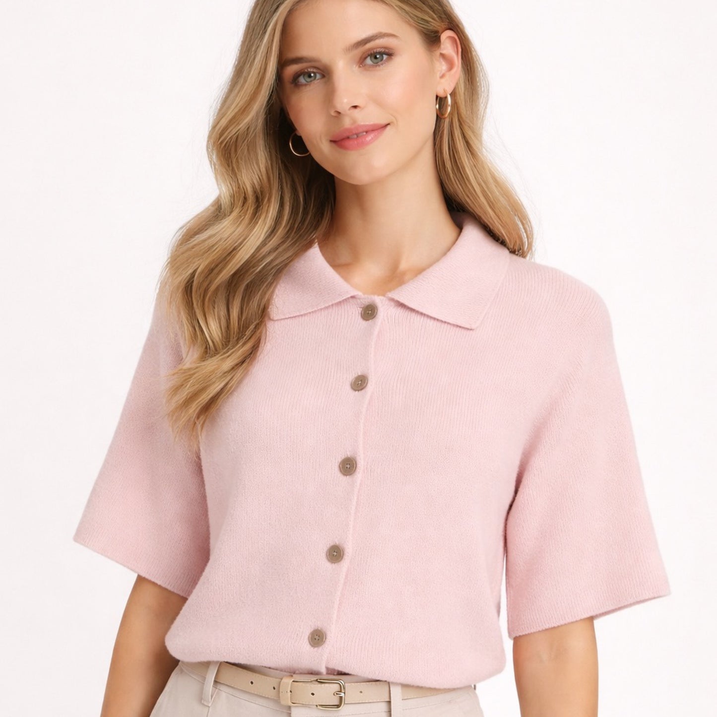 YAS - YASDURA 2/4 KNIT CARDIGAN S. - Ballerina melange - Merle og Wilde ApS