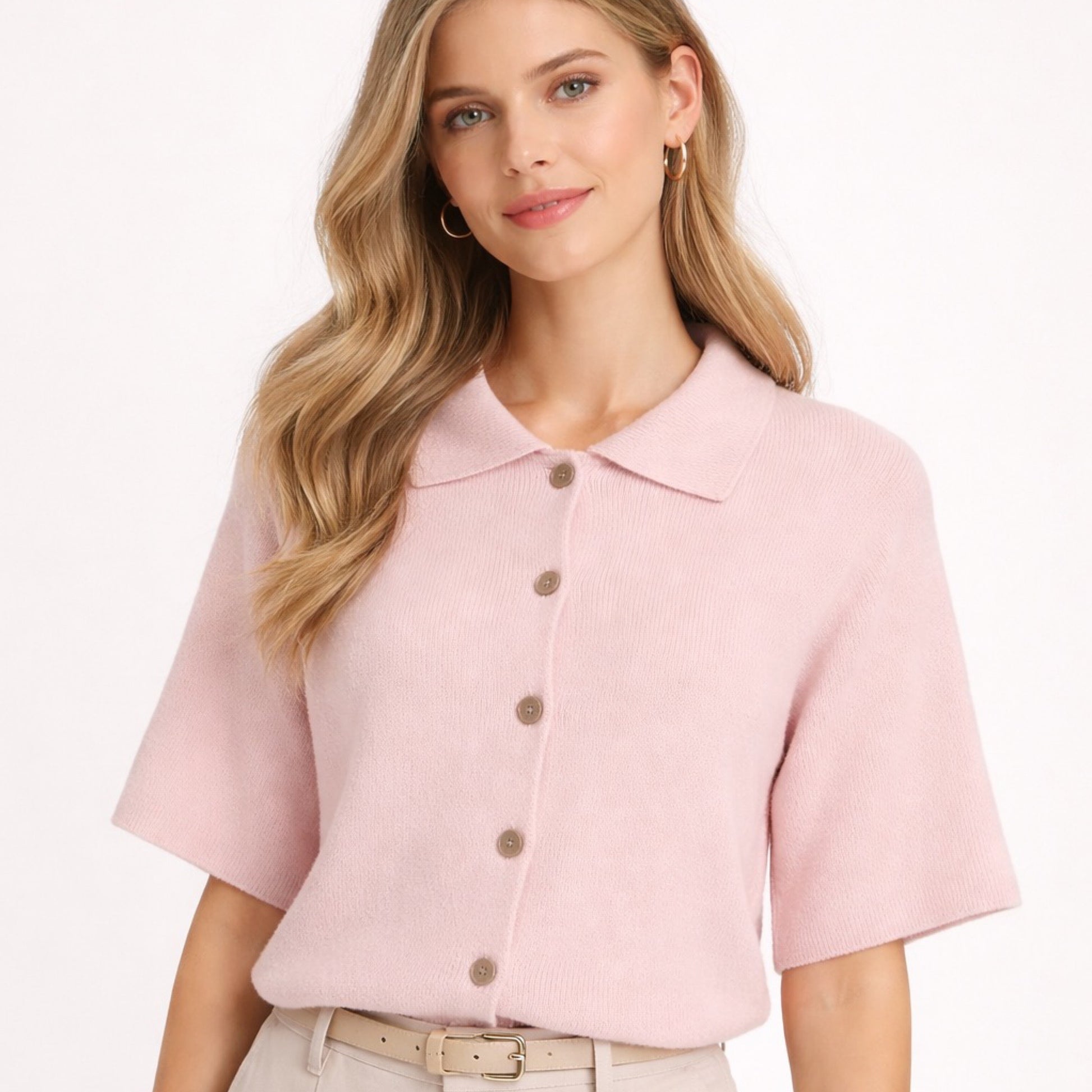 YAS - YASDURA 2/4 KNIT CARDIGAN S. - Ballerina melange - Merle og Wilde ApS