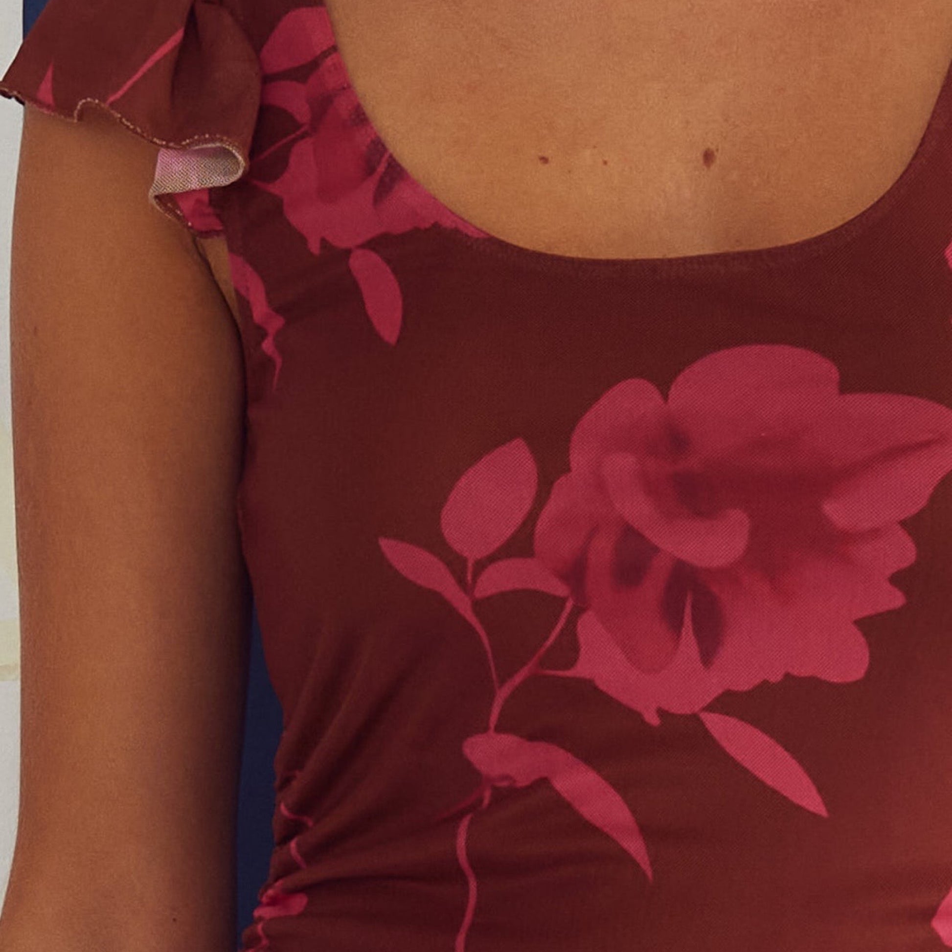 Noella - Lauryn Dress Cassie Brown print - Merle og Wilde ApS
