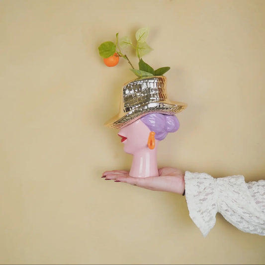 Housevitamin - Cowboyhat vase - guld - Merle og Wilde ApS