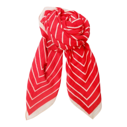 Black Colour - BCalora mini scarf - red stripe